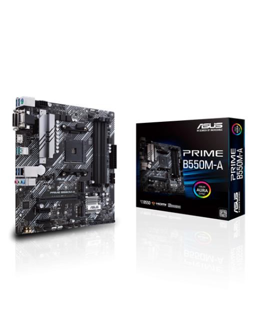 ASUS PRIME B550M-A DDR4 4600MHZ 1XVGA 1XHDMI 1XDVI 2XM.2 USB 3.2 MATX AM4